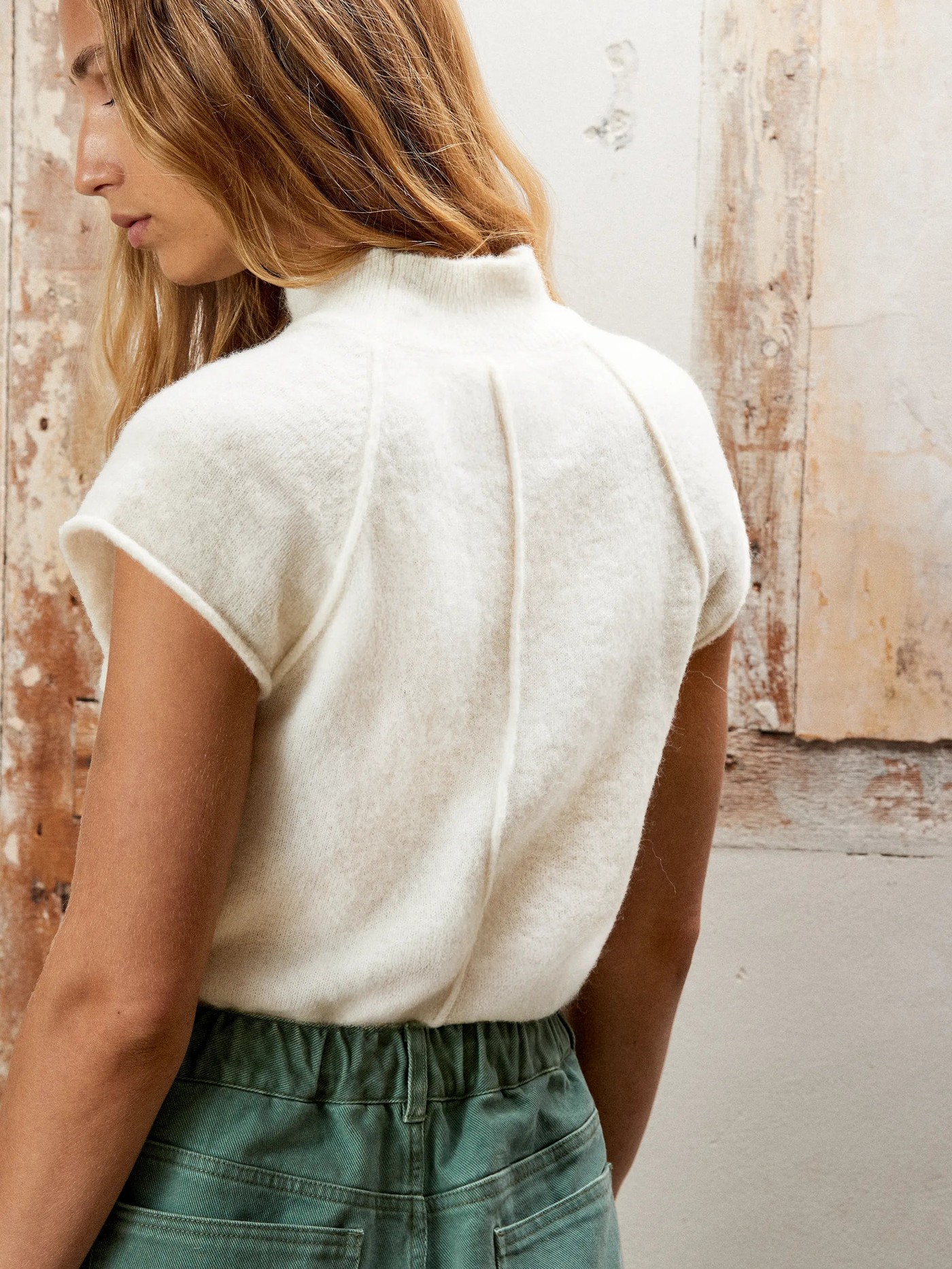 Turtleneck Knit Top with Wool and Alpaca view 3